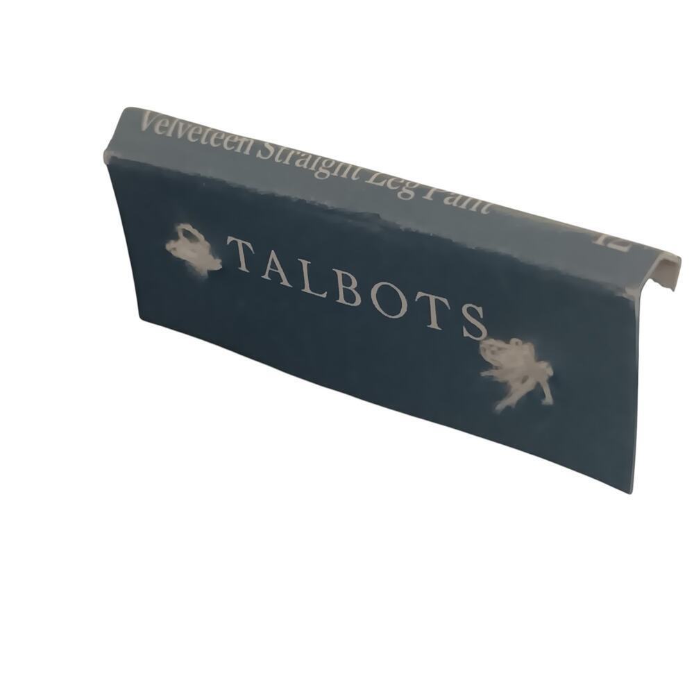 New Talbots Velveteen Straight Leg Pants Black Women’s Size 12 High Waist - Picture 12 of 16